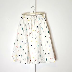 Madewell embroidered skirt size small